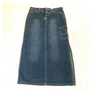 Unionbay denim long skirt